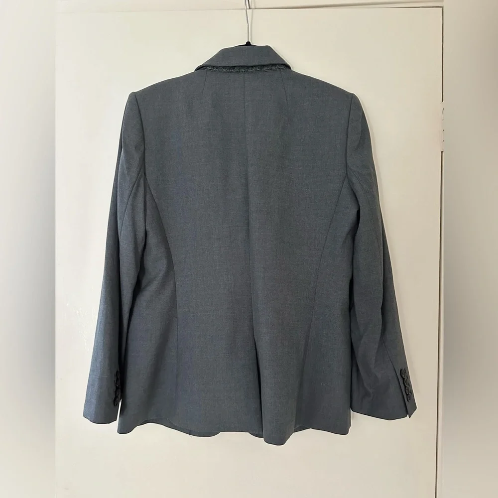 J.Crew Sidney Super 120s Wool blazer jacket suiting-12 tall-heather flannel grey - Picture 6 of 6
